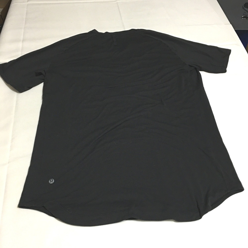 Lululemon Short Sleeve Shirt Mens Large Black Better Each Day Activewear